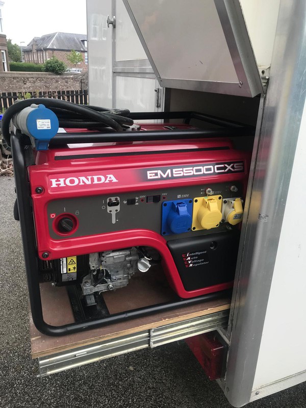 Honda generator for catering trailer