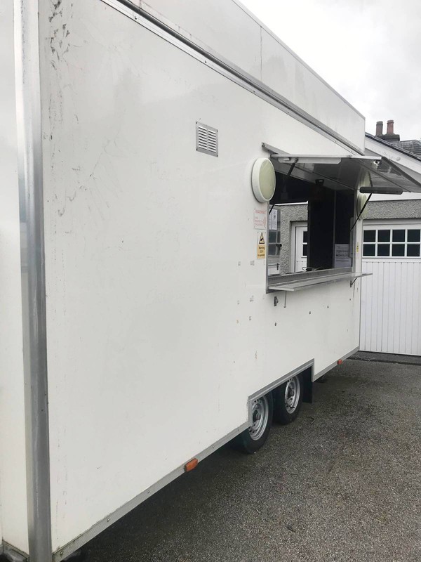 White catering trailer for sale