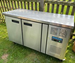 Secondhand 228Ltr Polar U-Series Double Prep Fridge For Sale