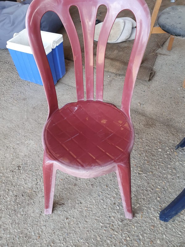 Burgundy stacking bistro chairs for sale