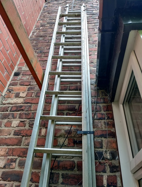 Used 16 Tread Ladder And 2 x 17 Tread Extendable For Sale