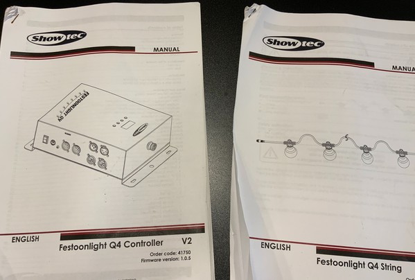 Secondhand Used Showtec Q4 Festoon Lighting Set