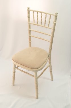 Ashcrofts Once used Limewash Chivari chairs with pads