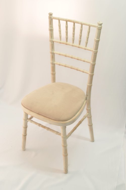 Ashcrofts Once used Limewash Chivari chairs with pads Ashcrofts Once used Limewash Chivari chairs with pads