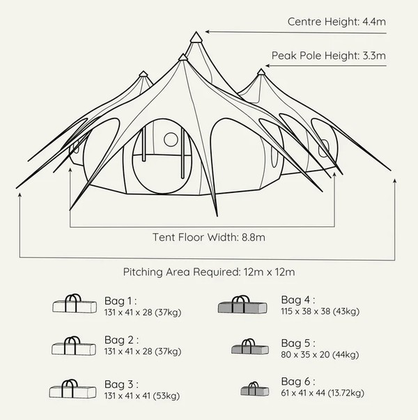 Secondhand Mahal Glamping Tent For Sale