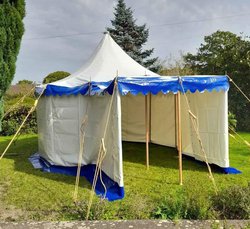 Secondhand Used 4m Diameter Blue/White Marquee With Canopy For Sale