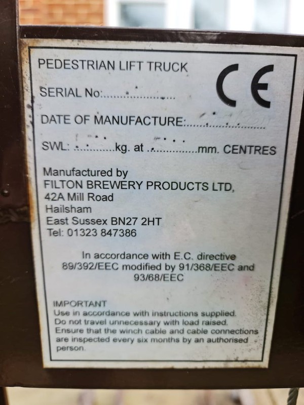 Filton Cask Lifter Pedestrian Lift Truck