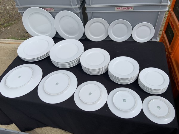 Range of white plates for sale