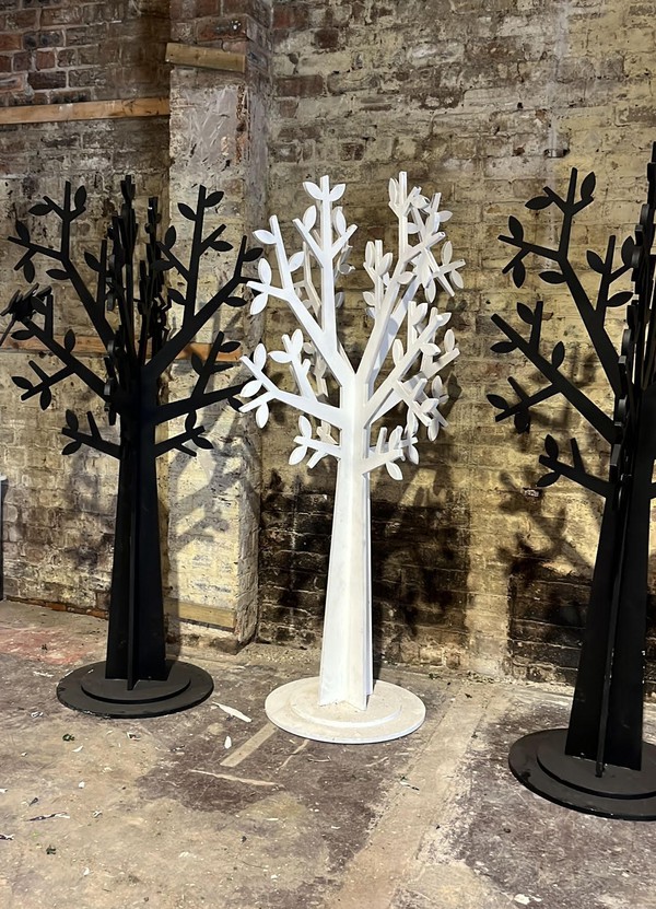 3x 2.2m Wood Laser Cut Trees For Sale