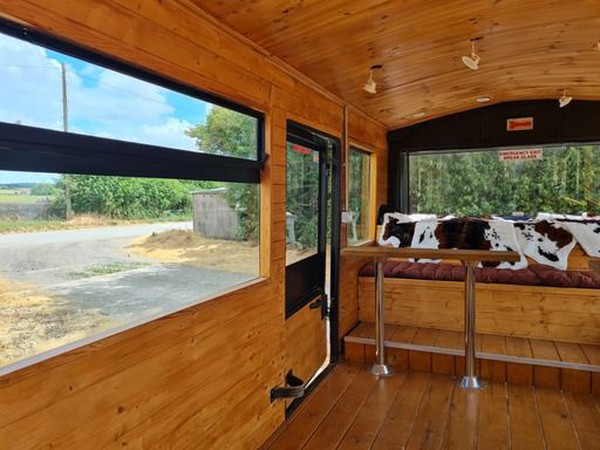 Wooden clad seating area