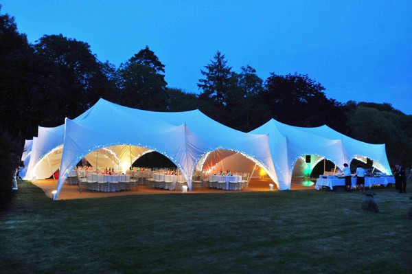 Capri marquees at night