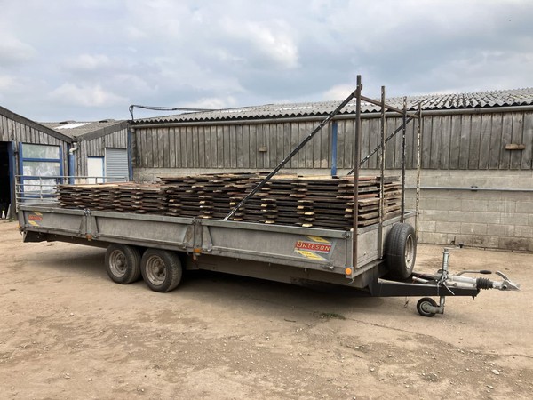 Trailer with wood floor