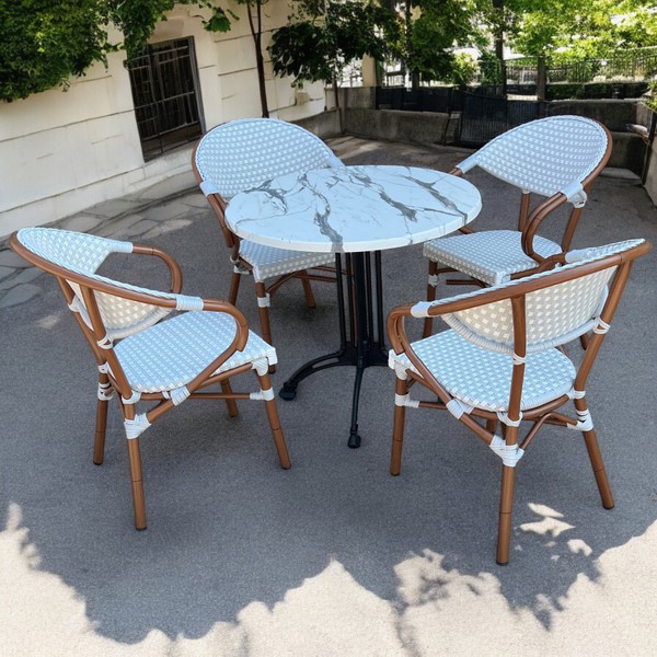 4x Corsica Woven French Bistro Style Cafe Dining Set - Oxfordshire 18