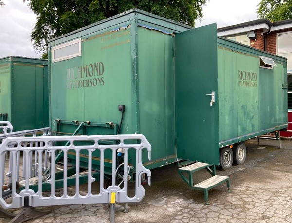 mains connected toilet trailer for sale