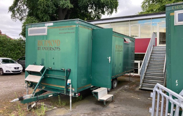 Portable toilet trailer