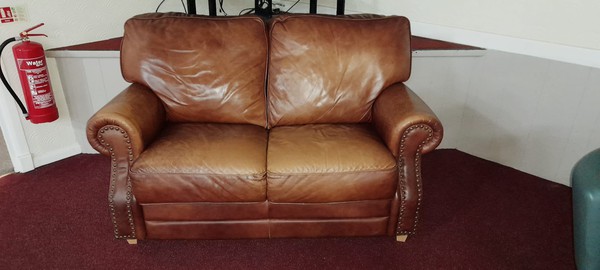 Small leather sofa