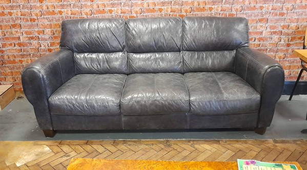 Three seater leather sofa