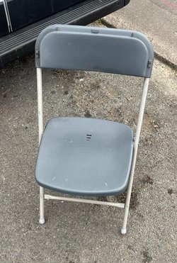 Secondhand 200x Grey Folding Chairs For Sale