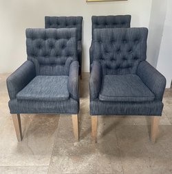 Secondhand Used 4x Upholstered Dining Chairs For Sale