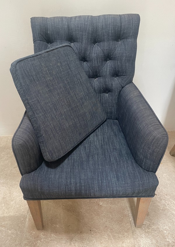 4x Upholstered Dining Chairs For Sale