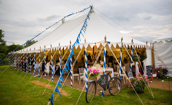 Ex Hire 40’ x 60’ Traditional Canvas and Wood Marquee