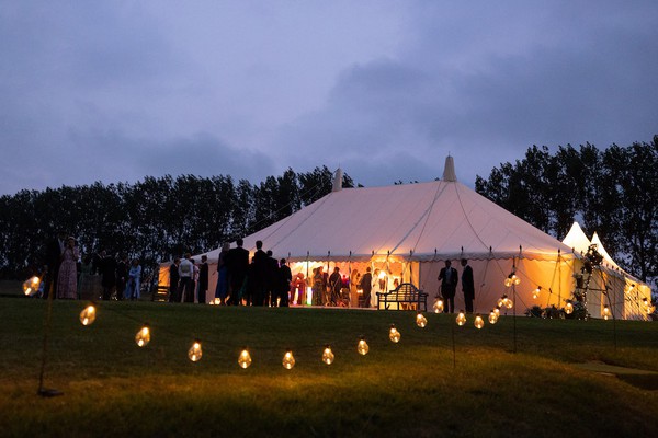 30’ x 50’ Traditional Canvas and Wood Marquee