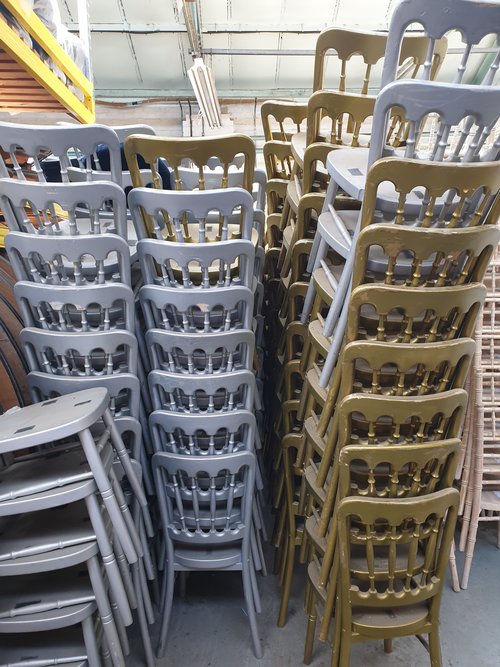 Silver Cheltenham Banquet chairs Silver Cheltenham Banquet chairs