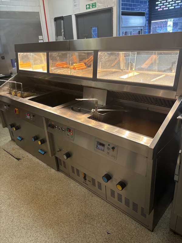 Secondhand Frank Ford 3 Pan Fish & Chip Shop Fryer For Sale