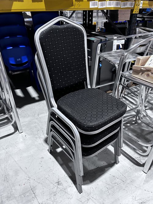 Secondhand Chairs and Tables Black Banqueting Chairs for sale