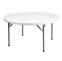 Secondhand 4x 4ft Round Plastic Tables For Sale