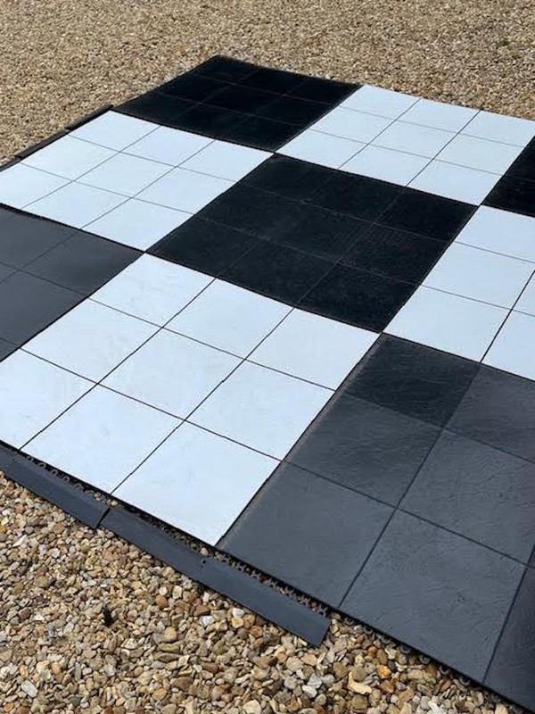 chequer board Dance Floor (black and white)