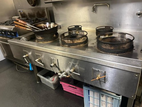 Second Hand 5 burner Chinese Wok Cooker Second Hand 5 burner Chinese Wok Cooker