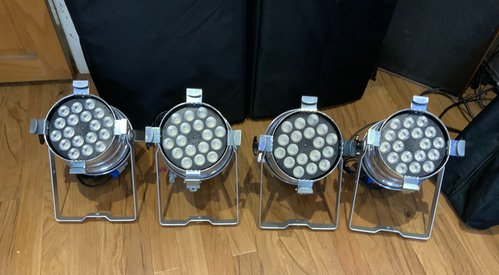 Secondhand 4x Showtec Par 64 Short LED Q4 18 Polished For Sale Secondhand 4x Showtec Par 64 Short LED Q4 18 Polished For Sale