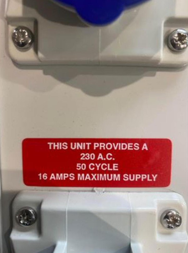 Used 3x 16 Amp Electrical Connection Unit For Sale