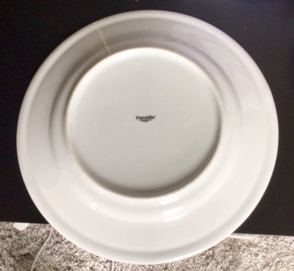 Secondhand Porcelite 12" White Dinner Plates