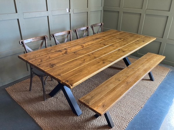 Bench and Bespoke Rustic Table