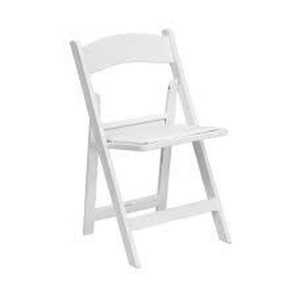 White Adult Resin Folding Chairs