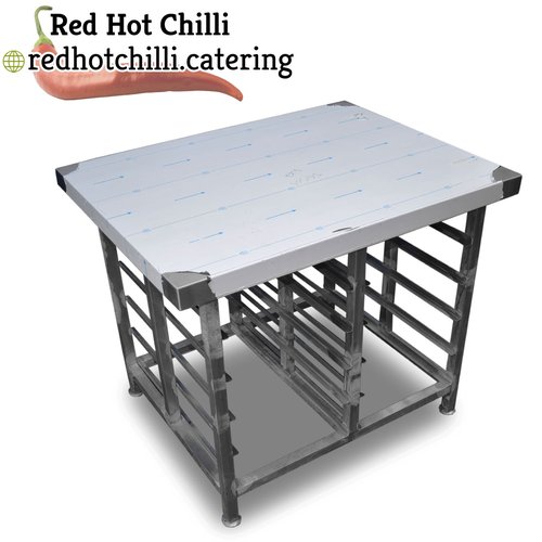 0.9m Stainless Steel Appliance Stand With Racking  (Ref: 1760) 0.9m Stainless Steel Appliance Stand With Racking  (Ref: 1760)
