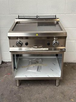 Secondhand Hobart Ecomax 1/2 Smooth 1/2 Ribbed Gas Griddle For Sale