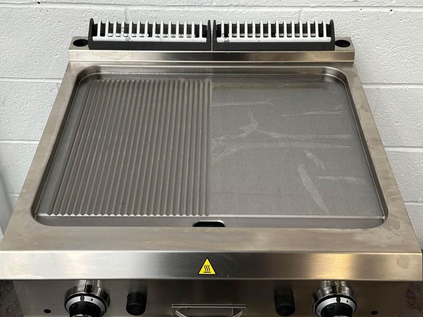 Secondhand Hobart Ecomax 1/2 Smooth 1/2 Ribbed Gas Griddle