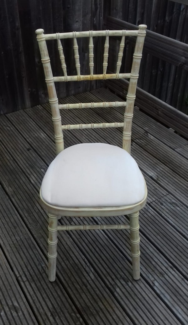 50x Chiavari Lime Wash Chairs For Sale