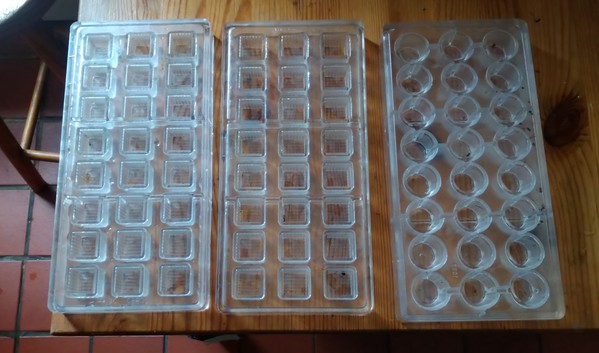 Secondhand 45x Chocolate Moulds For Sale