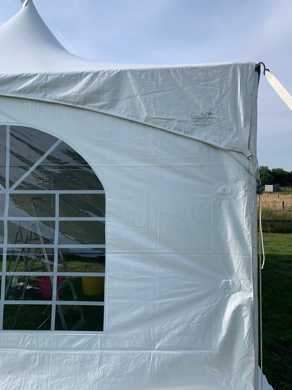 Pagoda marquee with windows