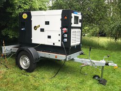 25Kva 3 Phase Generator Road Tow Trailer