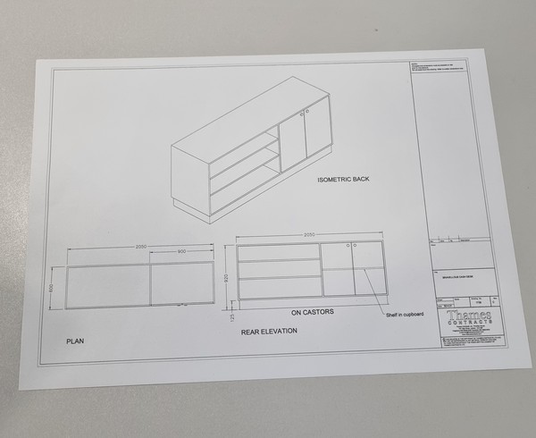 Secondhand Grey Retail Counter