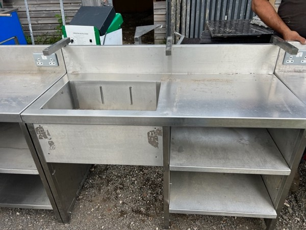 Used Stainless Steel Full Back Bar