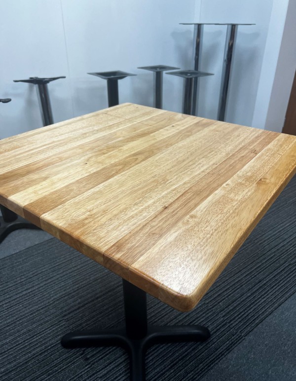 12x 600mm x 600mm Light Oak Stained Solid Wood Table Tops For Sale