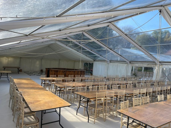 Secondhand 12m x 30m Clearspan Marquee With Linings/Extras