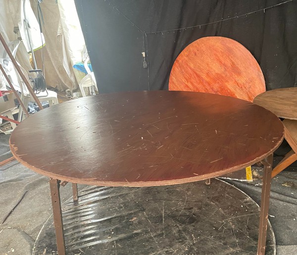 Secondhand 4x 5ft6 Round Tables For Sale