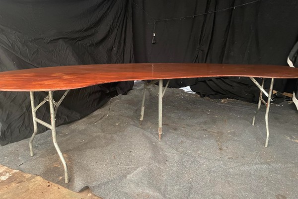 Secondhand 2x 10ft x 3ft6 Curved Tables